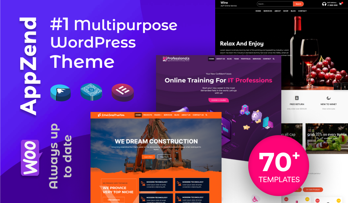 Appzend Multipurpose, Sparkle Themes