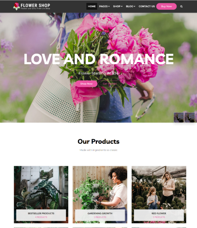 Flower Shop, Appzend, Sparkle Themes